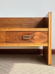 ROSEWOOD DANISH MID CENTURY ENTRY BENCH SEAT - image blurred placeholder