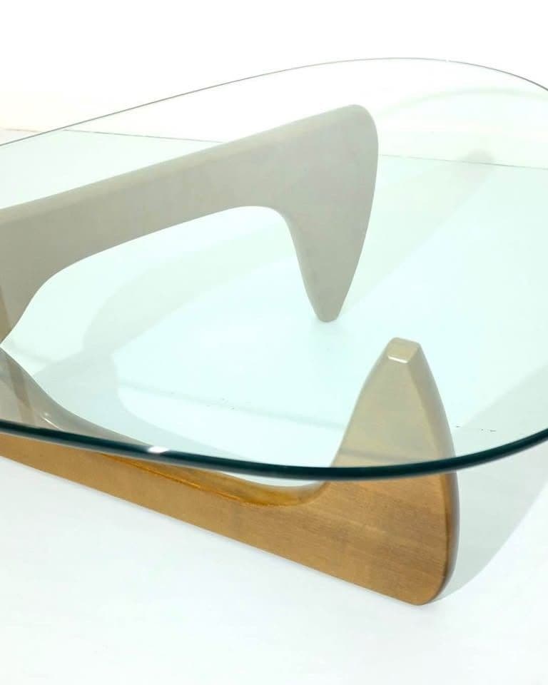 โต๊ะกลางห้องนั่งเล่น ขนาดเล็ก ทำจากกระจกและไม้แท้รวมกัน