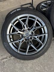 NAYA Wheels 18x9 ET20 6 Bolt 139.7 with Dcenti tires 245/45/18 - image blurred placeholder