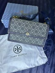 T monogram Jacquard Shoulder Bag - image blurred placeholder