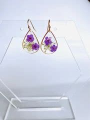 Purple Flower Earrings - image blurred placeholder