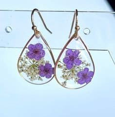 Purple Flower Earrings - image blurred placeholder