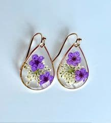 Purple Flower Earrings - image blurred placeholder