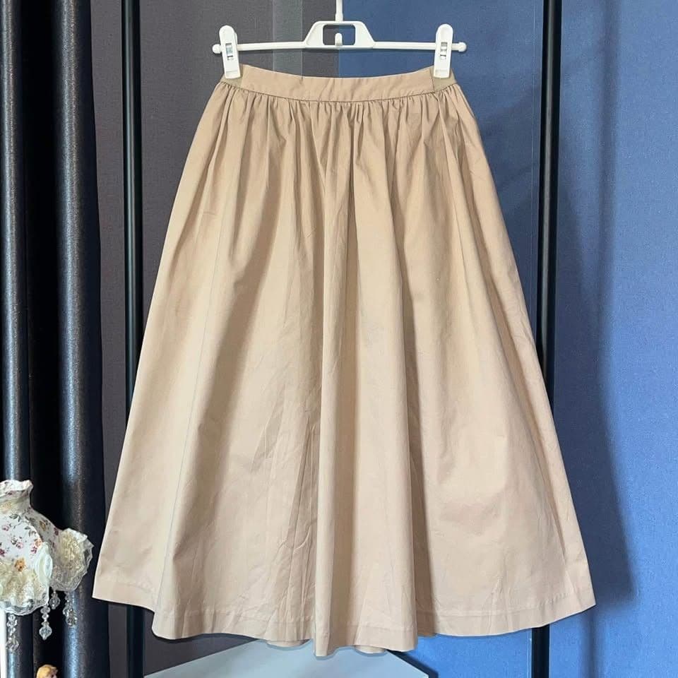 Uniqlo Women's Cotton Midi Skirt