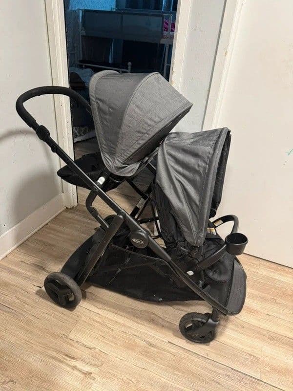 Double Stroller with Second Seat