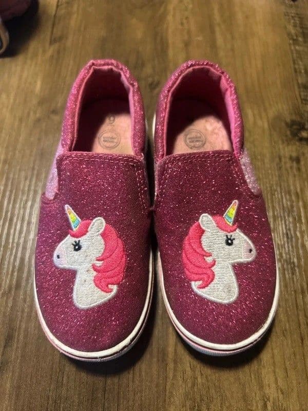 Sparkly Unicorn Slip-On Shoes