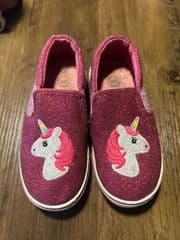 Sparkly Unicorn Slip-On Shoes - image blurred placeholder