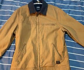 ZARA Jacket with Contrast Collar - image blurred placeholder