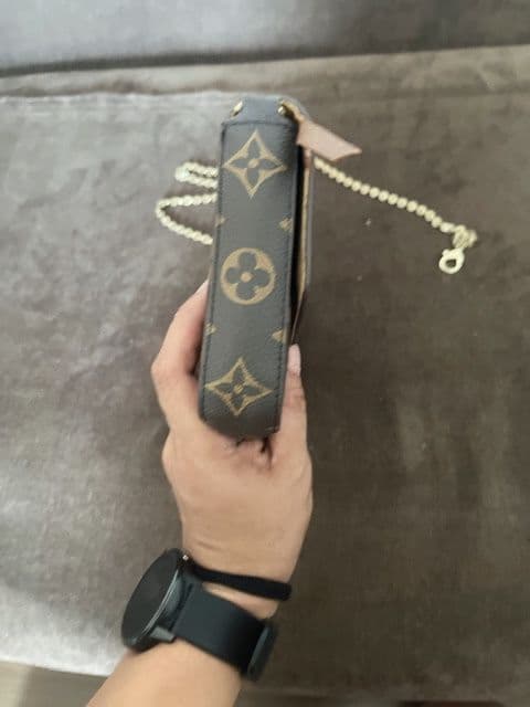 This bag is Louis Vuitton Pochette Félicie in Monogram Canvas