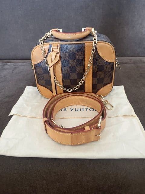 Louis Vuitton Valisette Souple BB made from Damier Ebene canvas