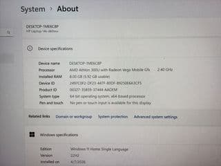 HP Used Laptop - image blurred placeholder