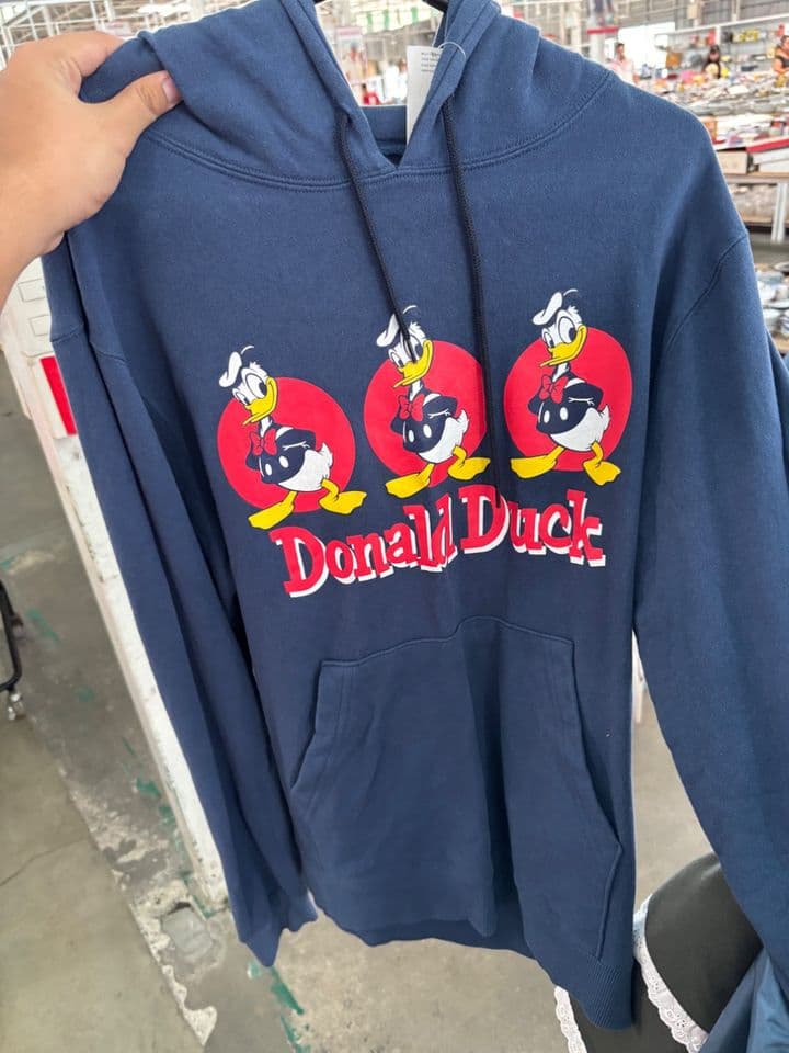 เสื้อฮู้ดผู้หญิง Disney Donald Duck ไซส์ M สีน้ำเงินกรมท่า Tokyo Disney Resort เสื้อสวมหัวลายกราฟิก
