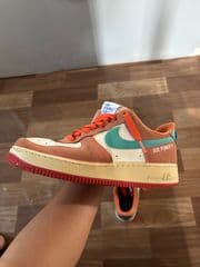 Air Force 1 Low ขนาด 8 สีส้มและสีเขียวอมฟ้า - image blurred placeholder