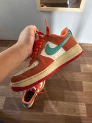Air Force 1 Low ขนาด 8 สีส้มและสีเขียวอมฟ้า - image blurred placeholder