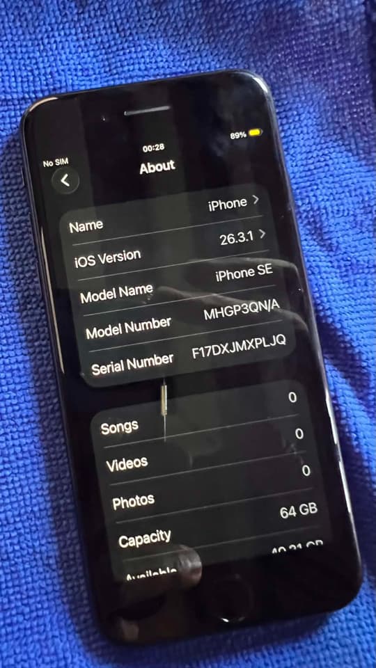 ไอโฟน SE2 ความจุ 64 GB
