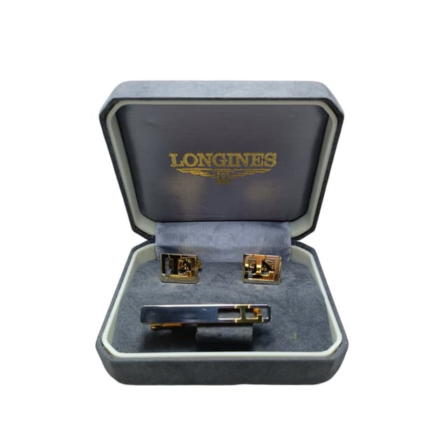 คัฟลิงค์ + ที่หนีบเนคไท แบรนด์ Longines ของแท้
