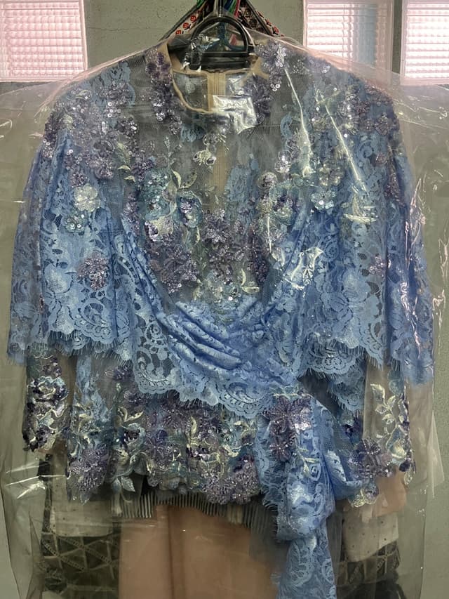 Custom-made Lace Blouse, Indigo Purple