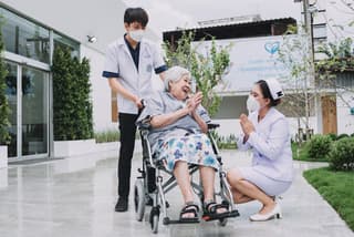 Hospital escort service for seniors - image blurred placeholder