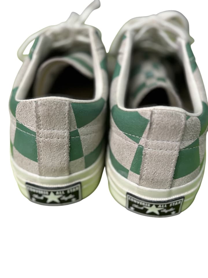รองเท้าผ้าใบ Converse One Star Ox Blocked Warped Board สีเขียว