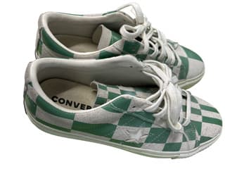 รองเท้าผ้าใบ Converse One Star Ox Blocked Warped Board สีเขียว - image blurred placeholder