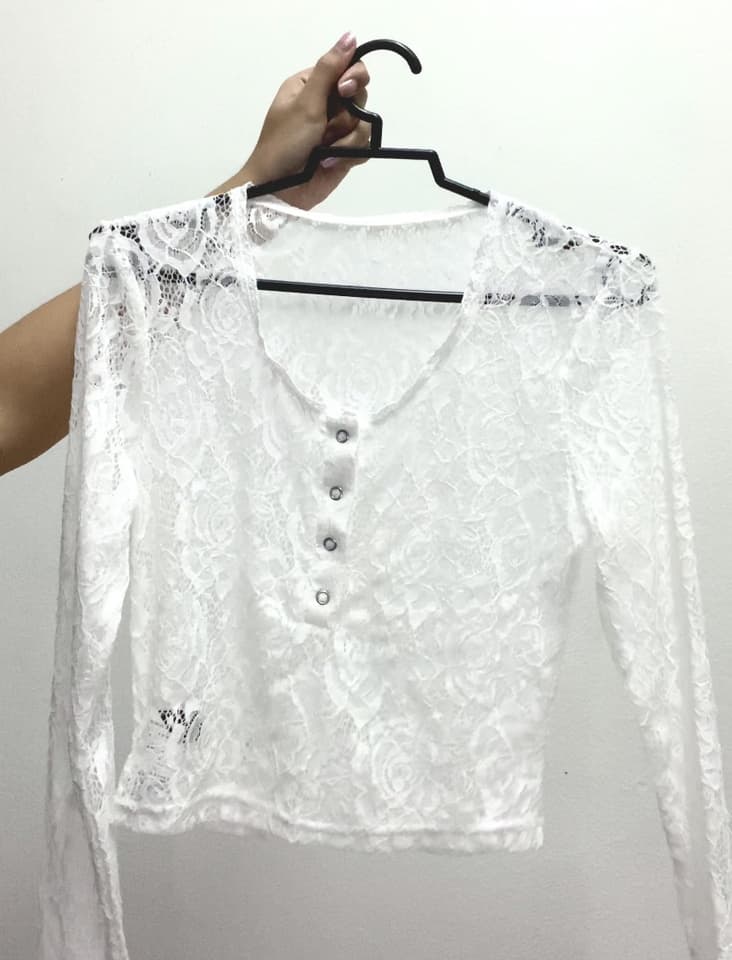 เสื้อซีทรูผ้าลูกไม้ S,M