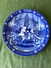 Japanese ceramic plate with Mickey Mouse pattern 2006 - image blurred placeholder