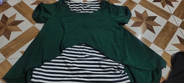 เสื้อยืดแฟชั่นสองเลเยอร์ ผ้ายืด ไซส์ S-XL ++