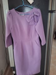 Purple pencil dress, size M, waist 28, bust 34, hips 36, App shop brand - image blurred placeholder