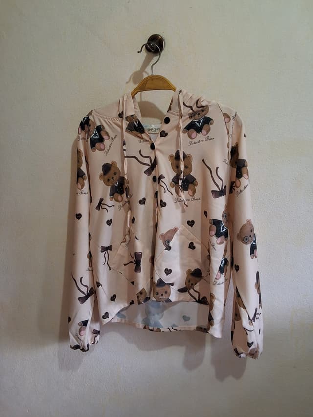 Bear Print Hoodie
