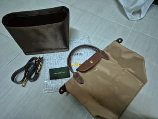 Коричневая сумка Longchamp Le Pliage - image blurred placeholder