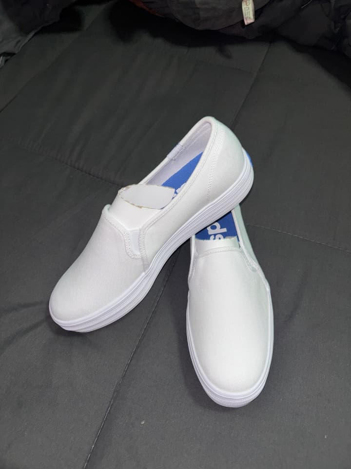 Кеды KEDS на платформе, модель TRIPLE DECKER CANVAS, белые (WF67006)
