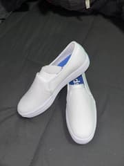 Кеды KEDS на платформе, модель TRIPLE DECKER CANVAS, белые (WF67006) - image blurred placeholder
