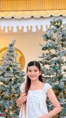 เสื้อแขนตุ๊กตาสีขาว ลายโบว์สีฟ้า - image blurred placeholder