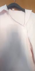 เสื้อเชิ้ตแขนยาว สีชมพูพาสเทล กระดุมปาดไหล่ - image blurred placeholder