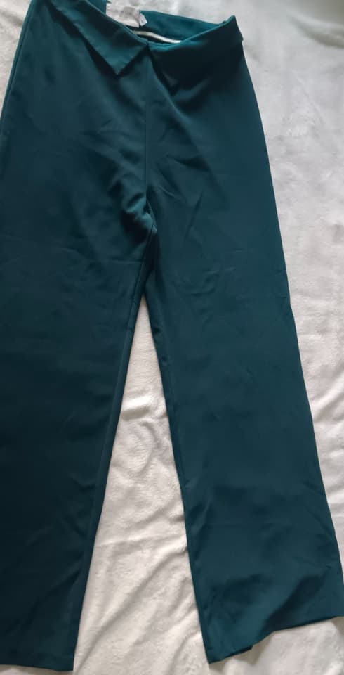 กางเกงใสทรงกระบอกกลาง เอวสูง size L สีเขียว