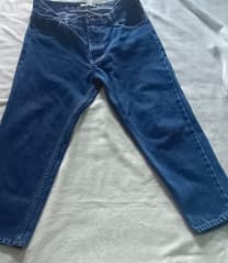 Темные эластичные джинсы Punny Jeans, фасон бойфренд, размер 34 - image blurred placeholder