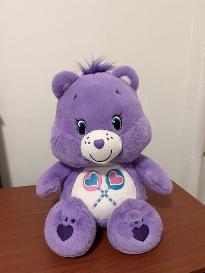 Фиолетовая плюшевая игрушка Care Bears Share Bear 45 см