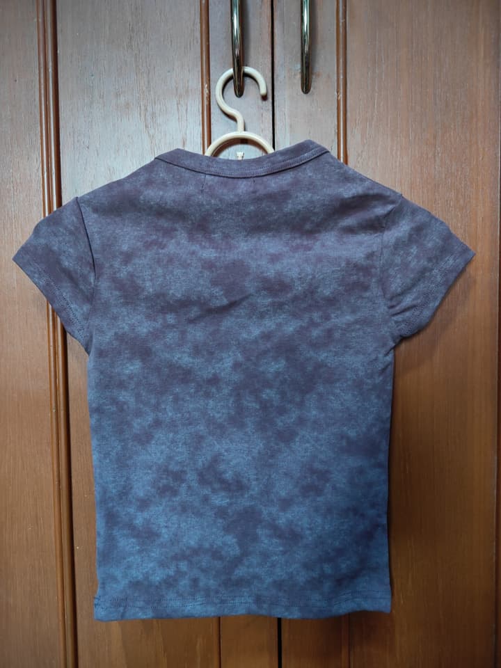 เสื้อยืดแขนกุดมัดย้อม ฟอก เข้ารูป ผ้าใส่สบาย