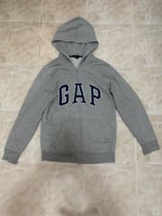 Серое худи с длинным рукавом GAP kids - image blurred placeholder
