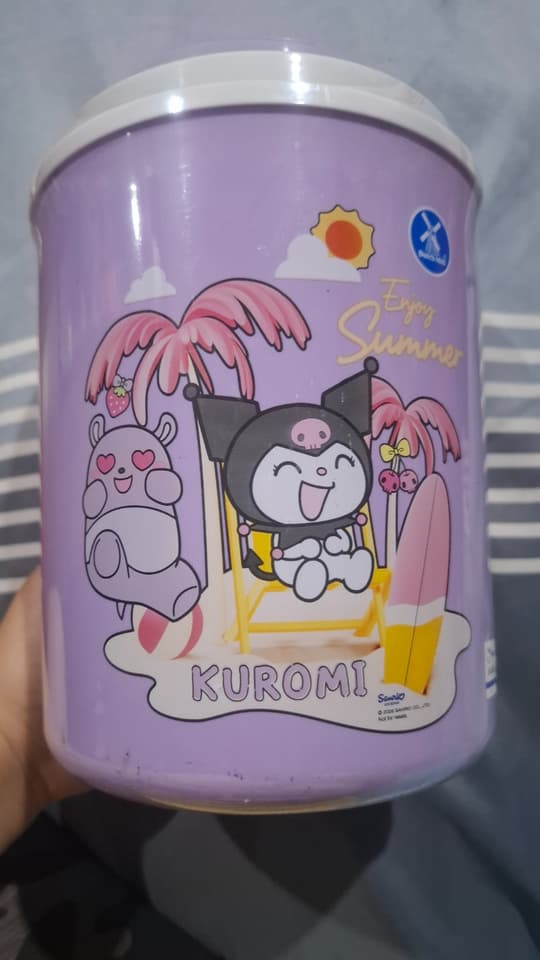 Милое фиолетовое ведро для воды, рисунок Sanrio Kuromi
