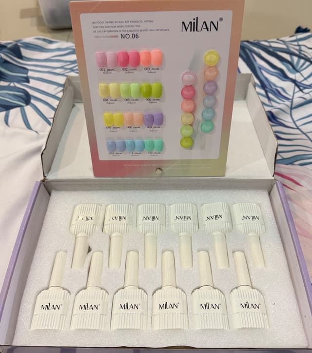 สีทาเล็บเจล พร้อมชาร์ทสี แบรนด์ Milan