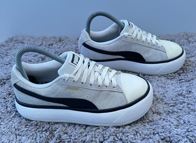 PUMA Suede Mayu TC Cream White Sneakers Size 36/22.5cm Pre-owned Like New