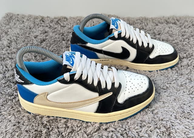 Nike Jordan 1 Retro Low OG SP Fragment x Travis Scott Sneakers Size 36/22
