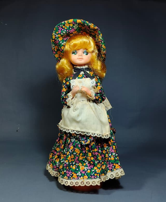 Vintage Japanese Music Box Doll