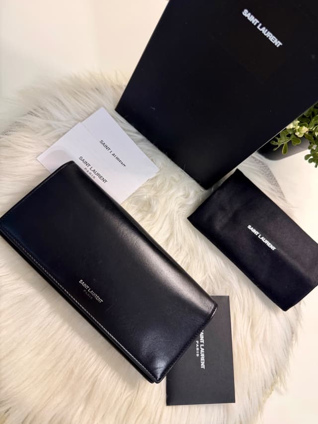 กระเป๋าสตางค์ Ysl สีดำ หรูหรา