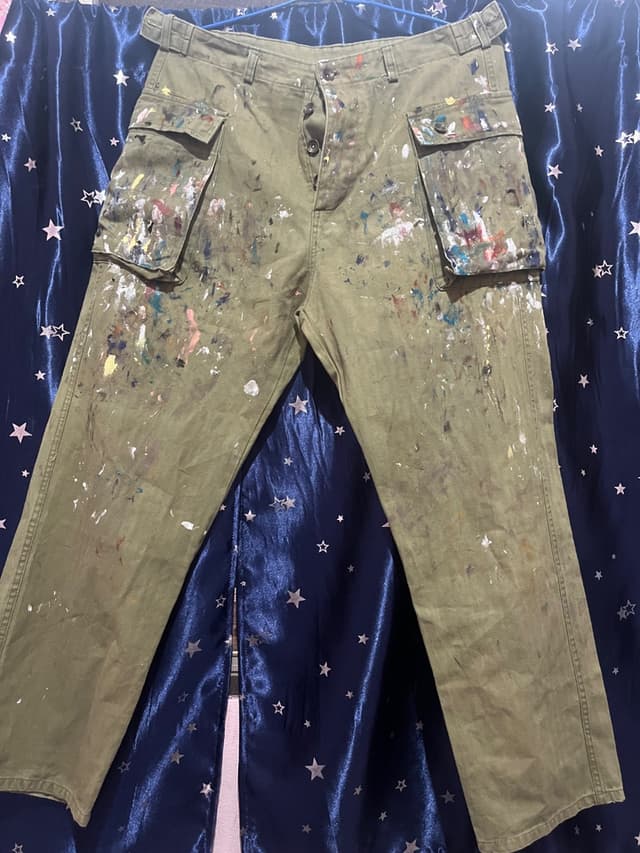 HERILL Duck Splash Cargo Pants, Olive Drab