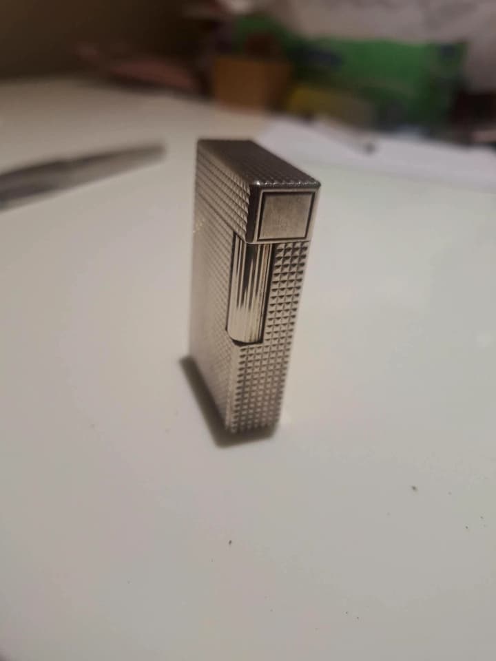 Подлинная винтажная газовая зажигалка S.T. Dupont Ligne 1 из цельного серебра Sterling 925
