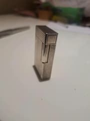 Подлинная винтажная газовая зажигалка S.T. Dupont Ligne 1 из цельного серебра Sterling 925 - image blurred placeholder