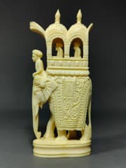 Ancient Carving Indian Art Elephant Rider - image blurred placeholder