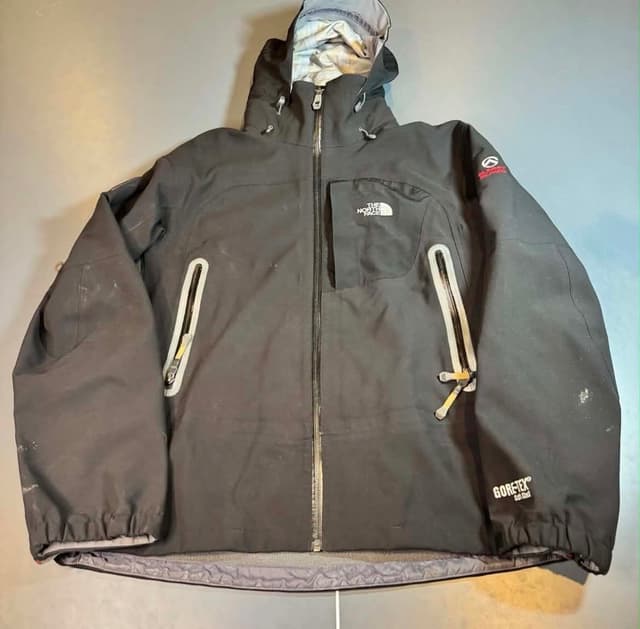 The North Face black jacket (Goretex) used, 100% authentic, Size: L, chest 23.5, length 30